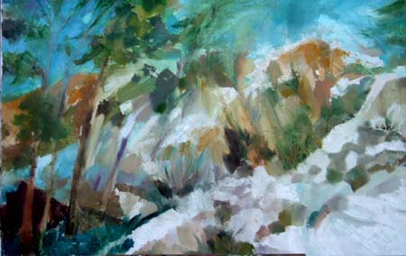 Mars en hiver, huile sur toile 76cm x 117cm
